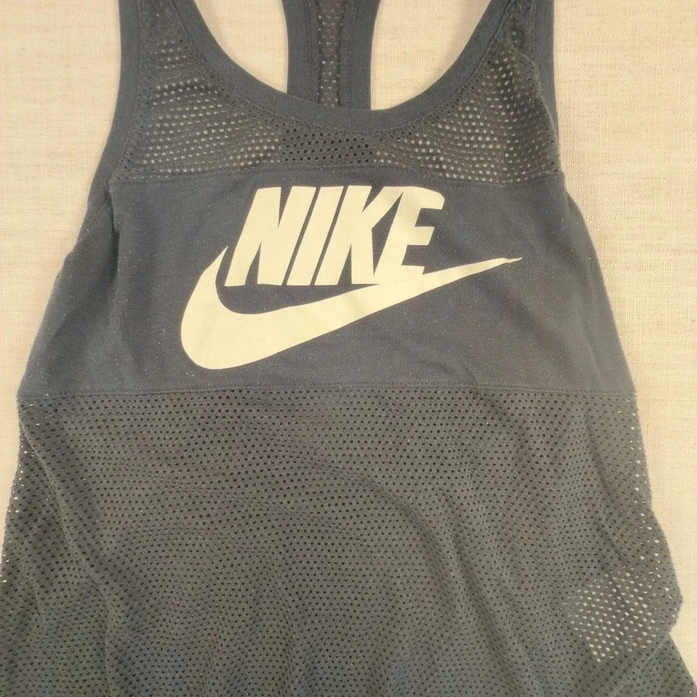 Nike Women's Mesh Racerback Tank Top Black Size S